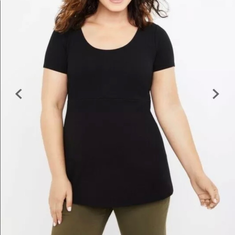 Motherhood Maternity textured peplum top black XL
